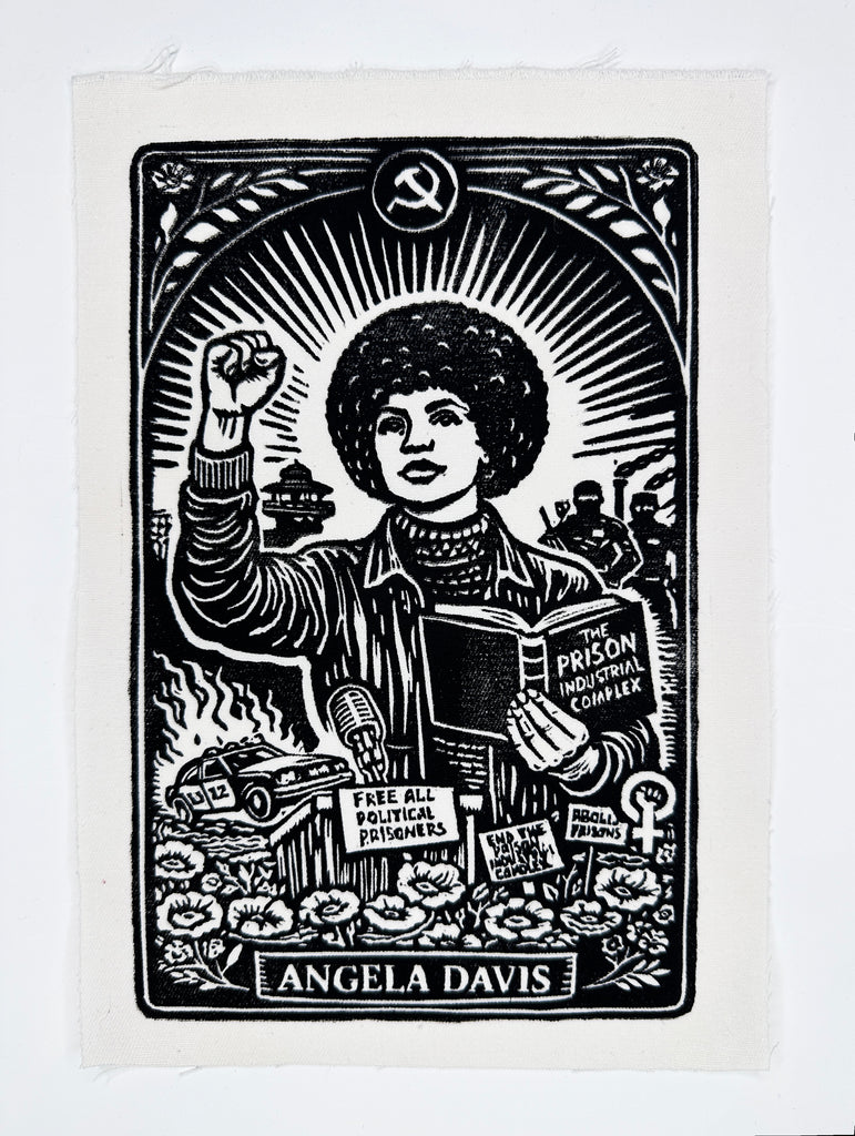 "Angela Davis" Sew-On-Patch 10 x 7 inches